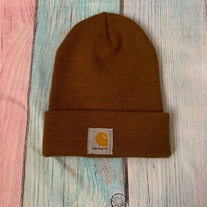 Brown unisex carhartt beanie
